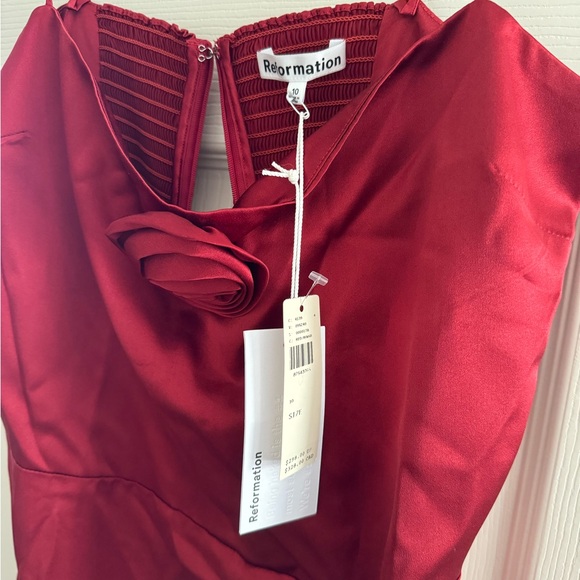 NWT Reformation Frankie Silk Dress - Picture 7 of 12